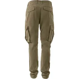 Mens Heritage Slim Fit Cargo Trousers Khaki Back